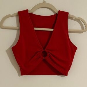 Red Crop Tank Top